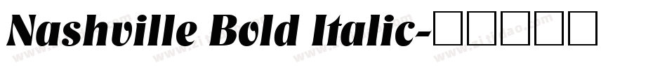 Nashville Bold Italic字体转换